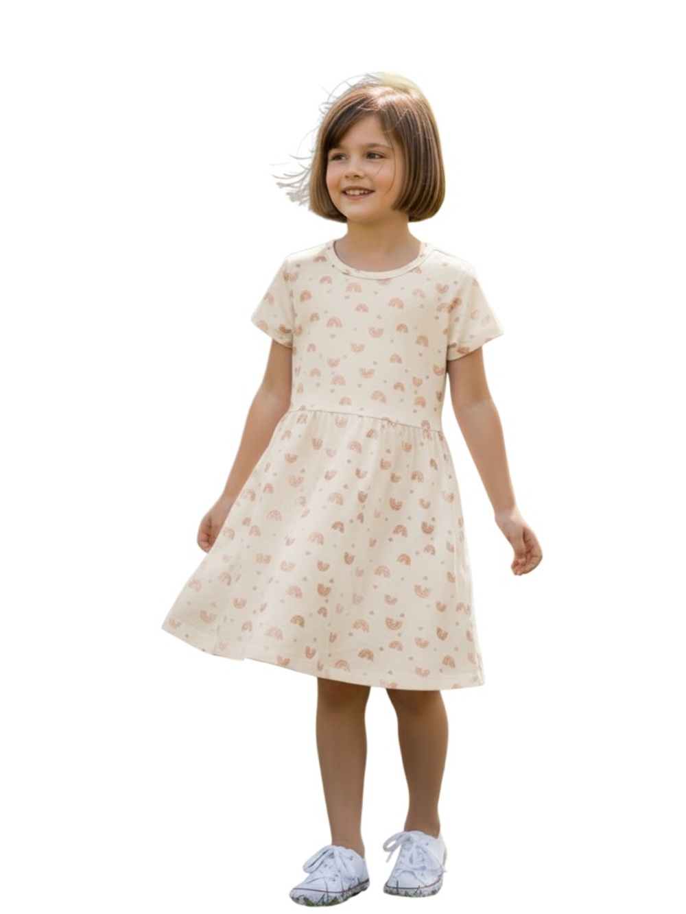 One Step Up Multicolored Rainbow Dress Size 7/8